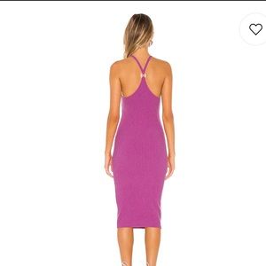 Lydia Midi Dress in Punch Purple from Revolve